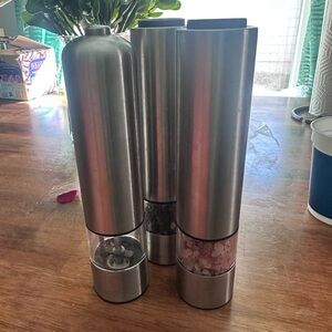Stainless Steel Salt and Pepper Grinder Set of 3